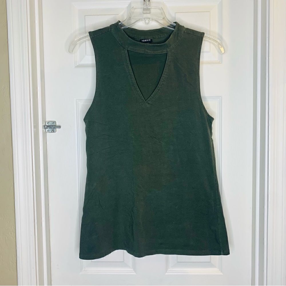 TORRID Women’s Plus Choker Tank Top Forest Green Size 2